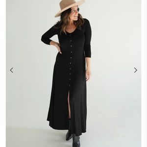 Carly Jean LA Corey Maxi Dress Black XL